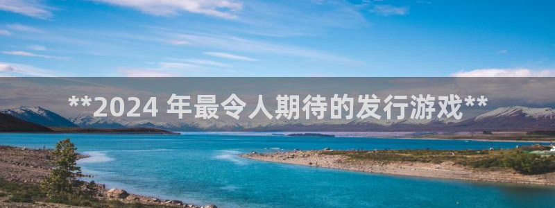 天辰平台招商1111是什么意思：**2024 年最令人期待的发行游戏**